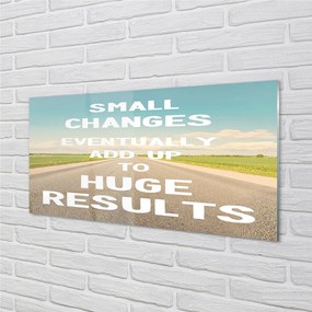 Szklany Panel Napis na Łące pod Niebem