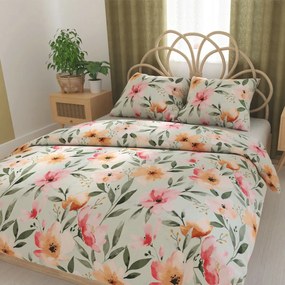 Pościel satynowa Floralis, 140 x 200 cm, 70 x 90 cm