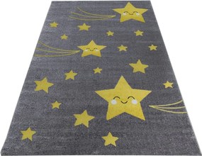 Dywan dziecięcy Kids Gwiazdki żółte koło 160 cm x 160 cm