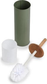 Szczotka WC z metalu i bambusa, Ø 10 cm