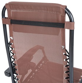 4Home Ogrodowe krzesło leżakowe Relax, brązowy