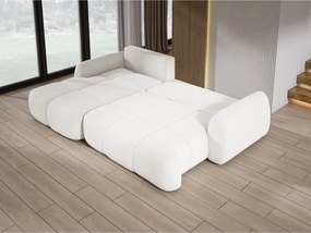 Narożnik COCO z funkcją spania, poduszkami i pojemnikiem NowOrNever 01 Biały