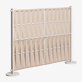 Parawan Ogrodowy Z Aluminium I Liny Tunas Beige Migdałowa & 160 X 120 Cm - Sklum