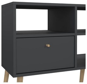 Antracytowa szafka pod TV 117x61 cm Bodo – Tvilum