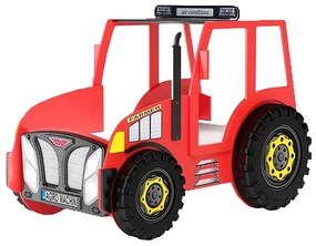 Czerwone łóżko dziecięce traktor - Vivus 90x180 cm