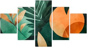 Obraz - Geometryczne motywy naturalne (125x70 cm)