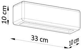 Biały ceramiczny kinkiet minimalistyczny - S490-Stormi