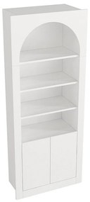 Biblioteczka z 4 przegródkami, 2-drzwiowy - Biały - CYMORA