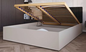 Kaszmirowe łóżko z tapicerowanym wezgłowiem 140x200 H4-R59