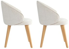 Zestaw krzeseł do jadalni Bentley White and Light Oak, 2 szt.