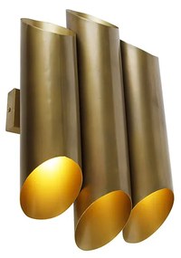 Industrialna lampa ścienna mosiężna 6-światłowa - WhistlePrzemysłowy Oswietlenie wewnetrzne