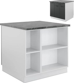 Wyspa kuchenna antracytowy dom wiejski/biały 90x60x82 fame-line