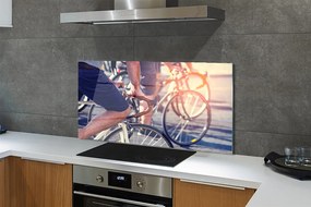 Szklany Panel Grupa Rowerzystów