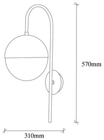 Kinkiet w czarno-złotym kolorze ø 20 cm Bastos – Opviq lights