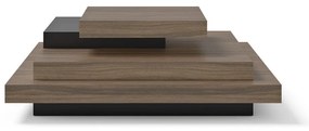 Czarny stolik w dekorze orzecha 110x110 cm Slate – TemaHome