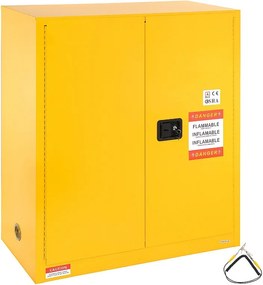 Szafa Bezpieczeństwa, SucceBuy Szafa Bezpieczeństwa Palna 114 L Żółty 109,5 × 46 × 127,3 cm Szafa Żółta