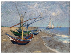 Reprodukcja obrazu Vincenta van Gogha – Fishing Boats on the Beach at Les Saintes–Maries–de la Mer, 40x30 cm