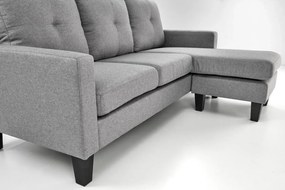 Sofa GERSON szara z podnóżkiem HALMAR