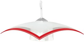 Biało-czerwona lampa wisząca do kuchni - S564-Grotto