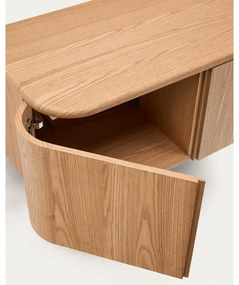 Wisząca szafka pod umywalkę w dekorze jesionu w naturalnym kolorze 90x35 cm Salaya – Kave Home