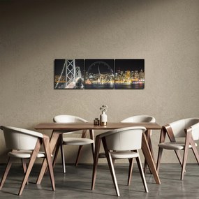 Obraz Brooklyn Bridges i Nowego Jorku (z zegarem) (90x30 cm)