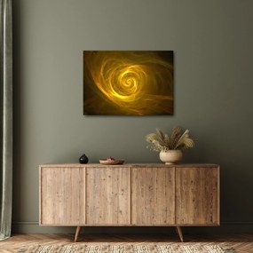Obraz abstrakcyjnej żółtej spirali (70x50 cm)