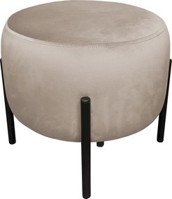 Pufa OLA loft ławka podnóżek metal : Kolor Stelaża - Czarny , Kolor tkaniny - VELVET - MG09, Typ tkaniny - Velvet