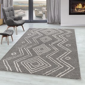Dywan poliestrowy Berber antracyt 140 cm x 200 cm