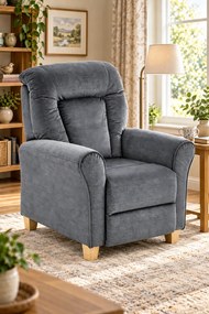 Popielaty fotel dla seniora H7-S61
