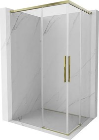 Mexen Rox Duo kabina prysznicowa rozsuwana 80 x 75 cm, transparent, złota - 8C2D-080-075-50-00