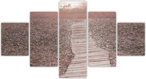 Obraz - Plaża żwirowa (125x70 cm)
