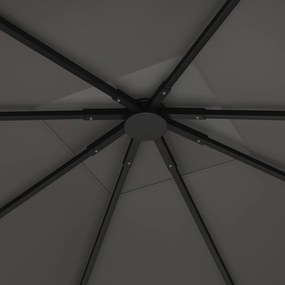 Outsunny Daszek zamienny do pawilonu 3 x 3 m wodoodporny pokrycie pawilonu UPF30+ zamienny pokrowiec tkanina Oxford, 370 g/m², Szary | Aosom PL