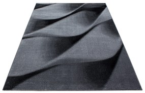 Dywan nowoczesny Parma Fale szaro-czarny 120 cm x 170 cm