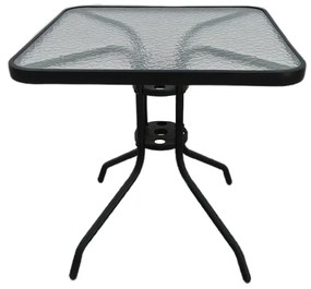 Stół stolik kwadratowy 70x70 T22 szklany metal na balkon taras do ogrodu