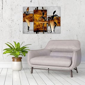 Obraz na szkle - Motywy kultury afrykańskiej (70x50 cm)