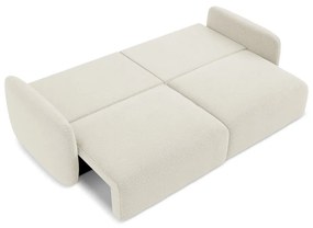 Kremowa rozkładana/ze schowkiem sofa 238 cm Kalena – Makamii