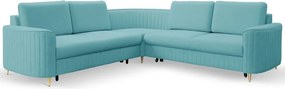 Narożnik LAREN nowoczesna sofa z funkcją spania pojemnik na pościel lewa strona CASTEL 70 251x251x85 cm