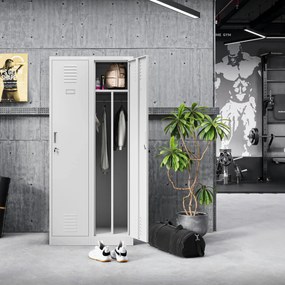 Szafka pracownicza metalowa szara: KACPER 1 Plus