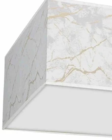 Lampa sufitowa, biała, złota, kwadratowa SENSO White/Gold kwadrat 3xE27