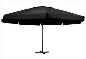 Czarny parasol ogrodowy z aluminiowym stelażem - Glider