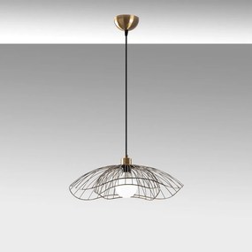 Lampa wisząca w kolorze złota z metalowym kloszem ø 50 cm Farac – Opviq lights