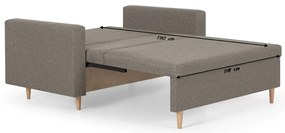 Sofa kanapa 2 os z funkcją spania KEN Beżowy