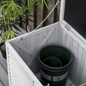 Outsunny szafa ogrodowa, drewno jodłowe, 127 cm x 56 cm x 60 cm