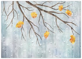Obraz na szkle - Deszczowa jesień (70x50 cm)