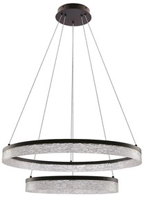 LED lampa wisząca na przewodzie FROZI LED/38W/230V śr. 60 cm czarna