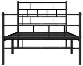 Czarne Pojedyncze Łóżko 90X200 Delisado