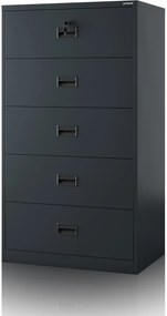 Szafa kartotekowa metalowa antracytowa: SARA XL V5, 900 x 1620 x 600 mm