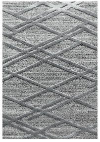 Dywan nowoczesny 3D La Casa krata szary 200 cm x 290 cm