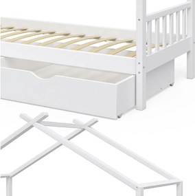 Łóżko domowe biały 208x97x148 design