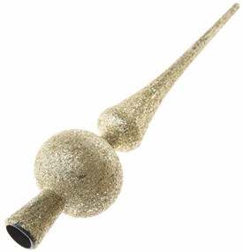 Plastikowy szpic na choinkę, złoty